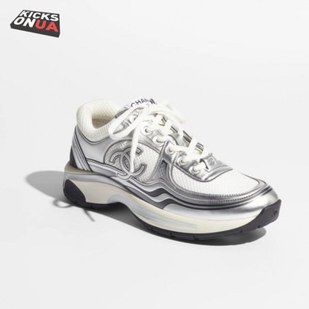 CHANEL SNEAKERS White & Silver - CC7