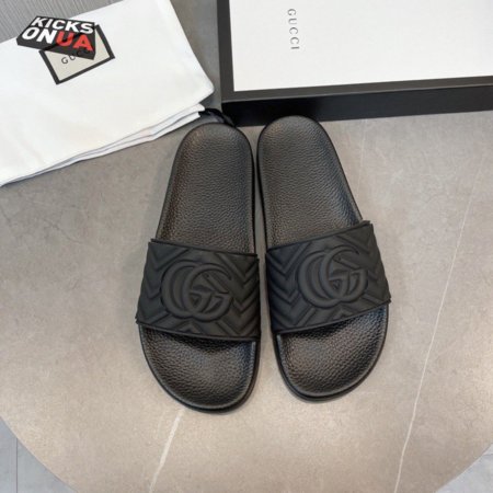 GUCCI MATELASSE SLIDE BLACK - GC208