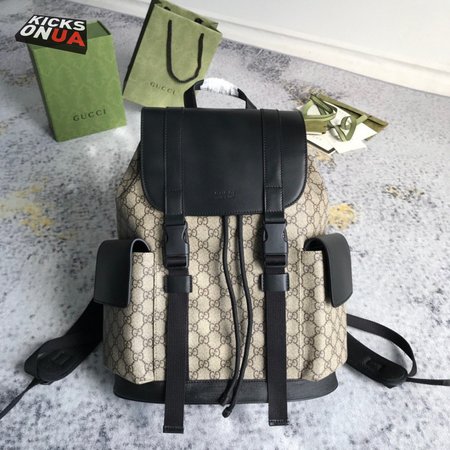 Gucci Soft Backpack Monogram GG Black/Brown