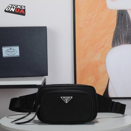 Prada Re-Nylon Recycled Nylon And Leather Fanny Pack