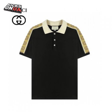 GUCCI POLO WITH INTERLOCKING G STRIPE