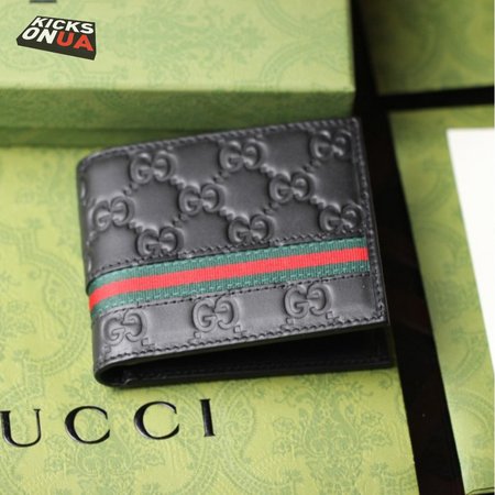 Gucci Bifold Wallet Signature Web Black