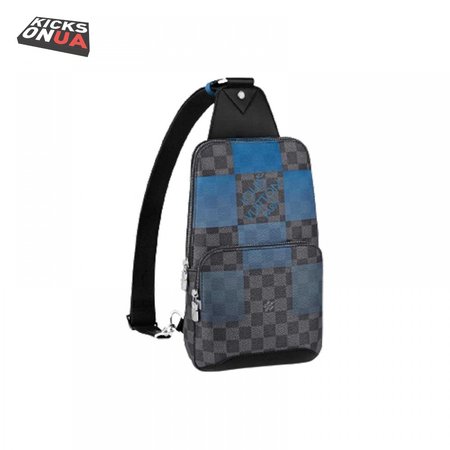 Avenue Sling Bag Blue Damier Graphite Giant Canvas LMB043