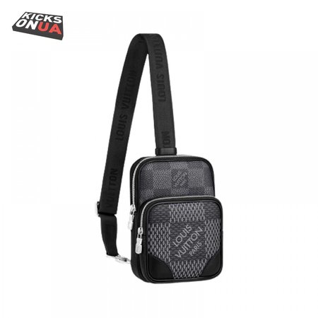 Amazone Slingbag Gray Damier Graphite 3D Coated Canvas - LMB013