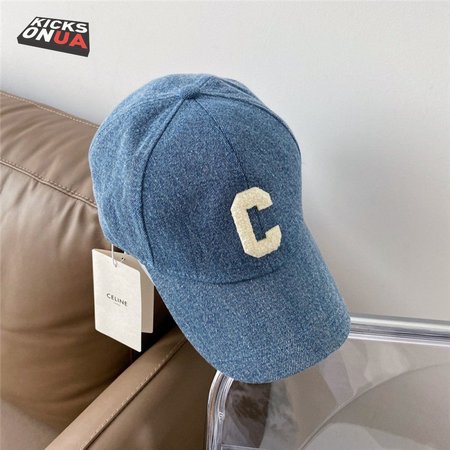 celine denim baseball cap peaked cap