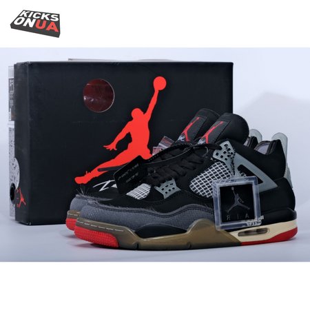 Off-White X Air Jordan 4 Bred CV9388-001 Size 40-47.5