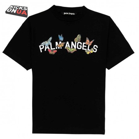 PALM ANGELS BUTTERFLY COLLEGE TEE - PA16