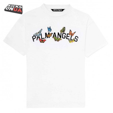 PALM ANGELS BUTTERFLY COLLEGE TEE - PA17