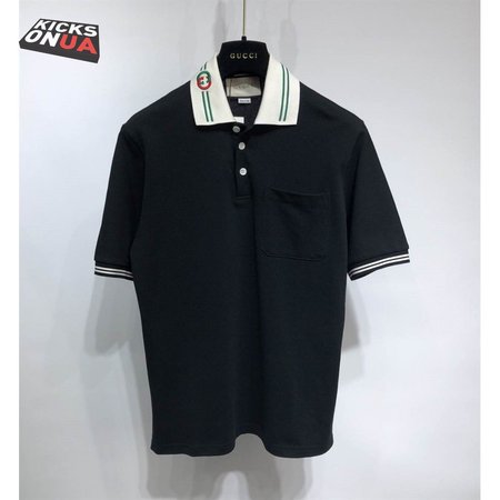 Cotton piquet polo with Interlocking G - GC40