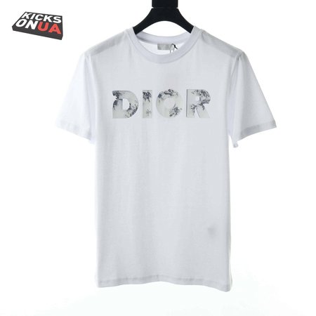 DIOR LETTER RENDERING HEAT TRANSFER LOGO T-SHIRT