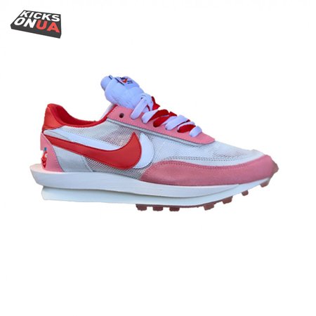 2019 Sacai x Nike LVD Waffle Daybreak Swoosh Pink Gery White Red BV0073 500 Size 36-46