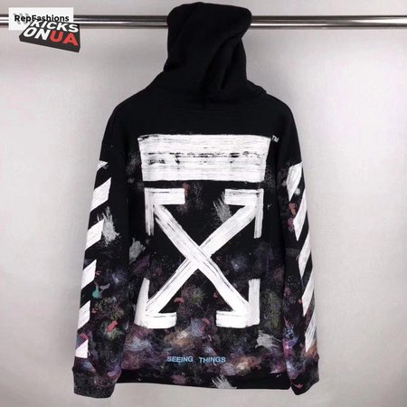 Off White Galaxy Brushed Hoodie