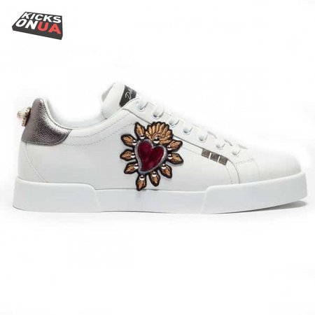 DOLCE & GABBANA SNEAKERS PORTOFINO IN VITELLO NAPPATO CON PATCH - DG23