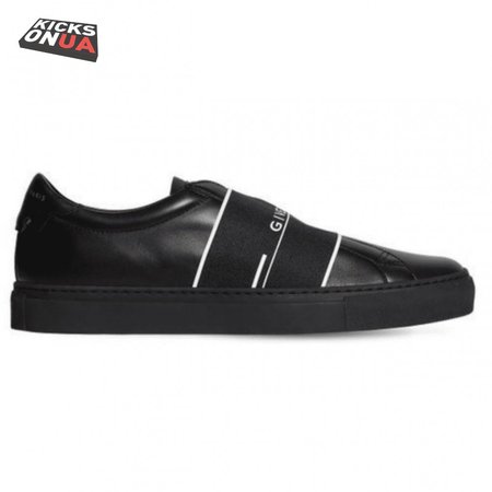 GIVENCHY MEN'S BLACK URBAN STREET LEATHER TRAINERS - GVC49