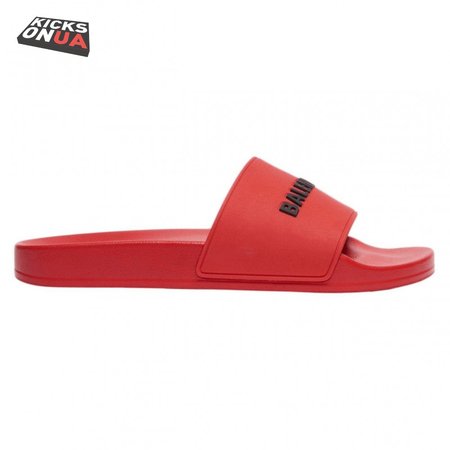 BALENCIAGA RUBBER LOGO POOL SLIDE SANDALS - BBS4